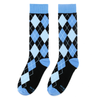 Black and Blue Argyle Socks