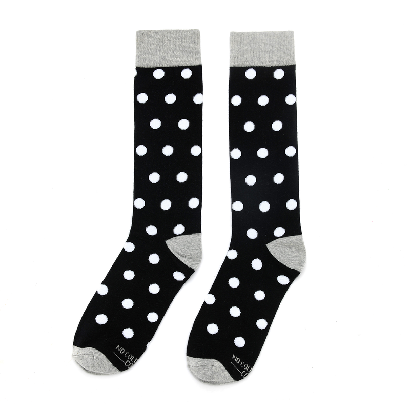 Black Socks with White Polka Dot Socks