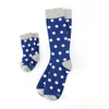 Navy with White Polka Dot Toddler Socks
