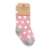 Dusty Rose with White Polka Dot Toddler Socks