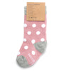 Dusty Rose with White Polka Dot Toddler Socks