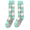 Mint and Grey Argyle Socks