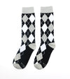 Black and White Argyle Socks