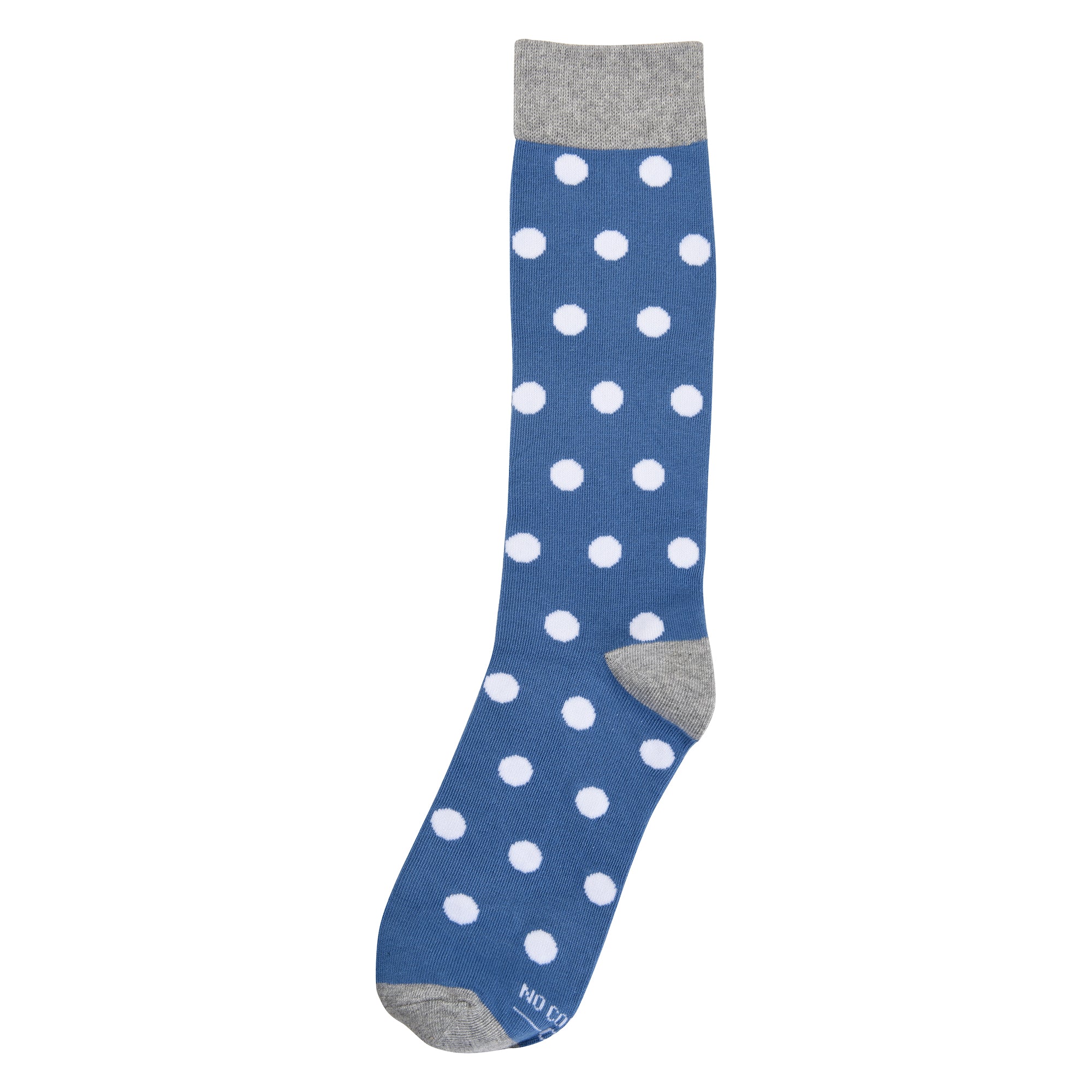 Steel Blue Socks with White Polka Dot Socks