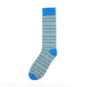 Blue, Teal, and Grey Striped Socks