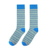 Blue, Teal, and Grey Striped Socks