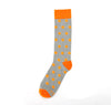 Orange and Grey Polka Dot Socks