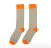 Orange and Grey Polka Dot Socks