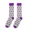 Purple and Grey Polka Dot Socks