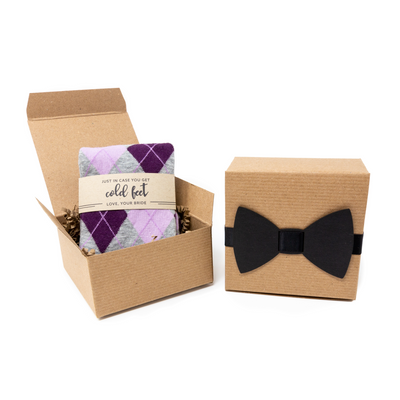 Single Sock in Box with In Case of Cold Feet Label | NoColdFeet