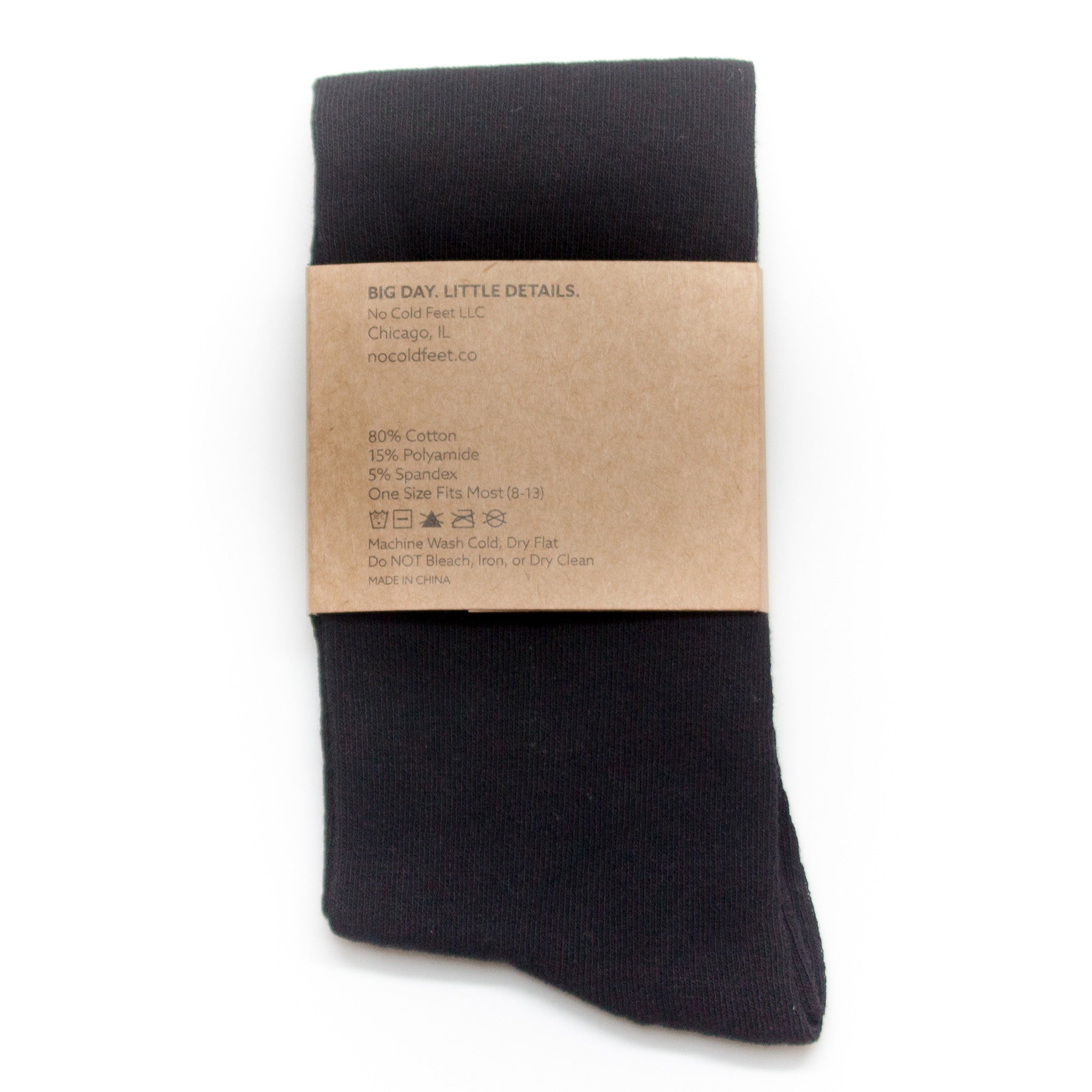 Classic Black Wedding Socks for the Groom | No Cold Feet Co.