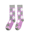 Lavender and Grey Argyle Socks