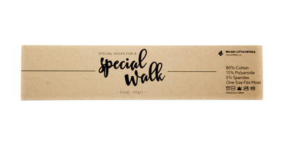 "Special Socks for a Special Walk" Label | NoColdFeet
