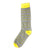 Yellow and Grey Striped Socks | NoColdFeet